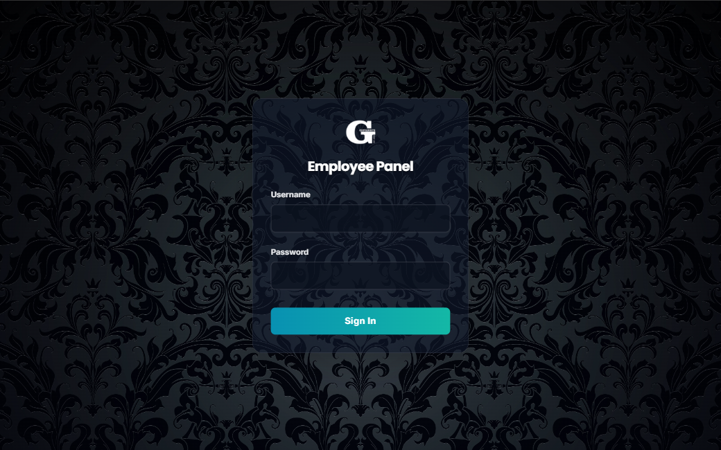 Staff Panel - Login